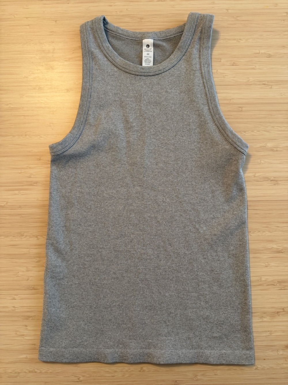 90 Degree By Reflex Light Grey Ribbed Tank